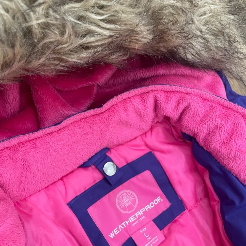 Weatherproof long winter coat girl 14